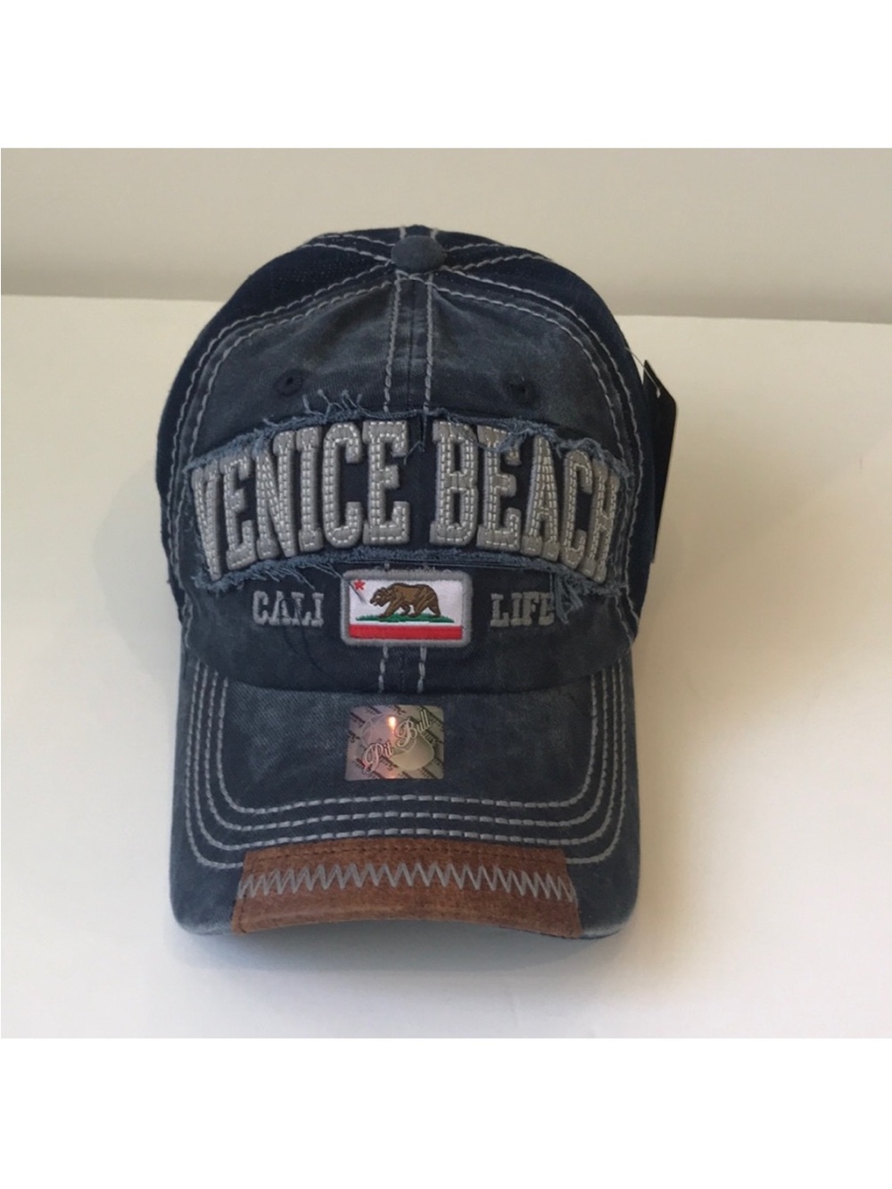 Venice Beach Cali Life Embroidered Baseball Cap - Navy